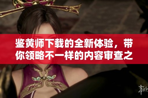 鉴黄师下载的全新体验，带你领略不一样的内容审查之旅