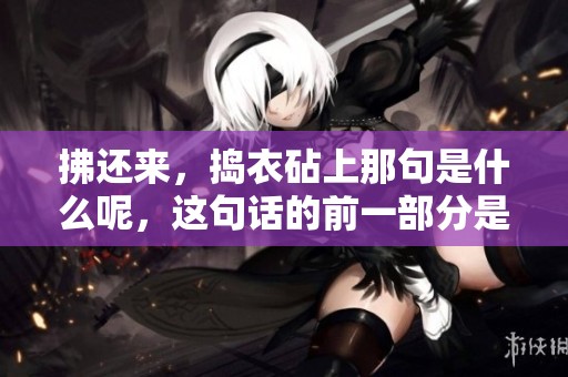 拂还来，捣衣砧上那句是什么呢，这句话的前一部分是什么