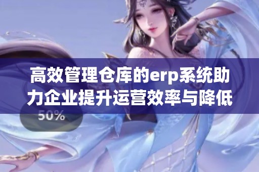 高效管理仓库的erp系统助力企业提升运营效率与降低成本