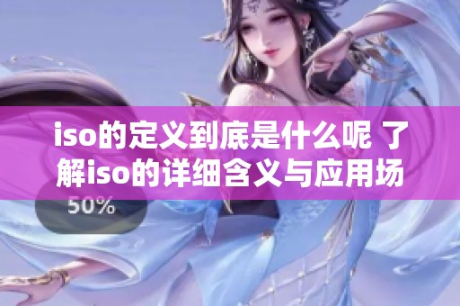 iso的定义到底是什么呢 了解iso的详细含义与应用场景