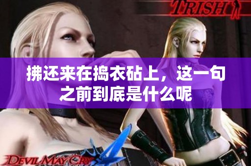 拂还来在捣衣砧上，这一句之前到底是什么呢
