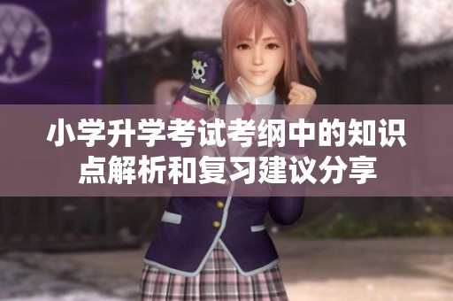 小学升学考试考纲中的知识点解析和复习建议分享