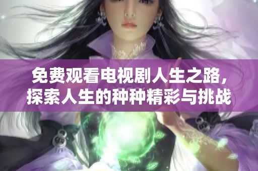 免费观看电视剧人生之路，探索人生的种种精彩与挑战