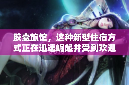 胶囊旅馆，这种新型住宿方式正在迅速崛起并受到欢迎