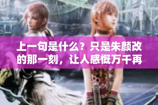 上一句是什么？只是朱颜改的那一刻，让人感慨万千再思量。