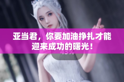亚当君，你要加油挣扎才能迎来成功的曙光！
