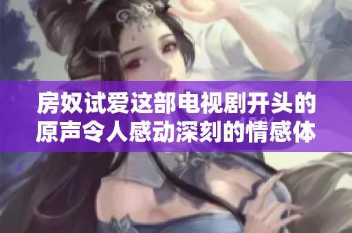 房奴试爱这部电视剧开头的原声令人感动深刻的情感体验
