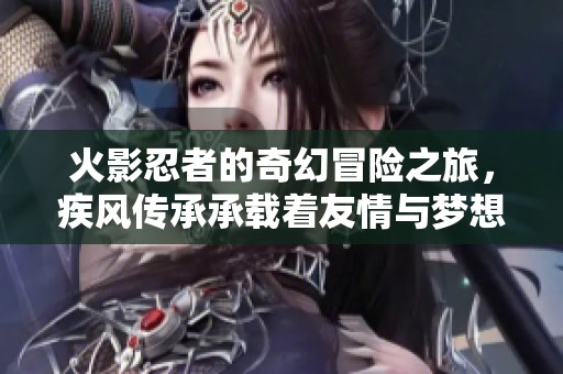 火影忍者的奇幻冒险之旅，疾风传承承载着友情与梦想。