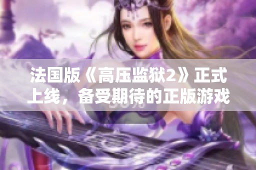 法国版《高压监狱2》正式上线，备受期待的正版游戏来了