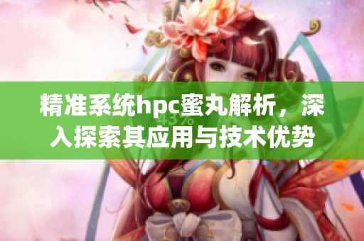 精准系统hpc蜜丸解析，深入探索其应用与技术优势