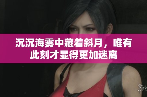 沉沉海雾中藏着斜月，唯有此刻才显得更加迷离