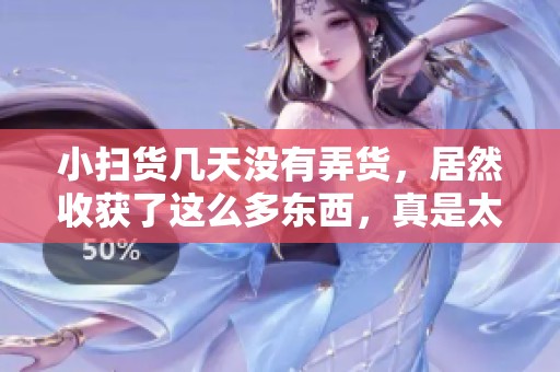 小扫货几天没有弄货，居然收获了这么多东西，真是太惊喜了！
