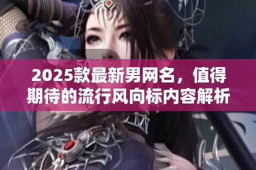 2025款最新男网名，值得期待的流行风向标内容解析和推荐