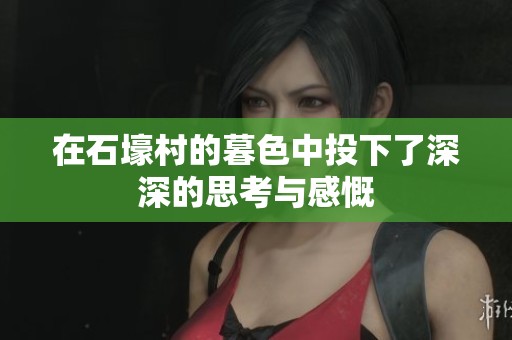 在石壕村的暮色中投下了深深的思考与感慨