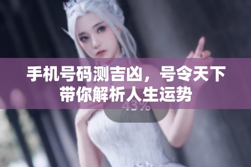 手机号码测吉凶，号令天下带你解析人生运势
