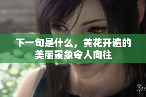 下一句是什么，黄花开遍的美丽景象令人向往