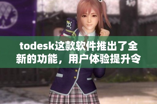 todesk这款软件推出了全新的功能，用户体验提升令人瞩目