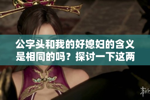 公字头和我的好媳妇的含义是相同的吗？探讨一下这两者的关系。