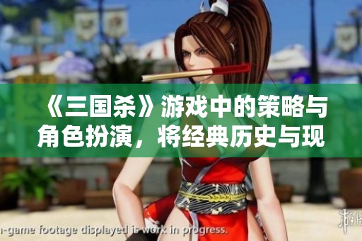 《三国杀》游戏中的策略与角色扮演，将经典历史与现代娱乐完美结合