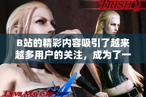B站的精彩内容吸引了越来越多用户的关注，成为了一个网络文化的热潮。
