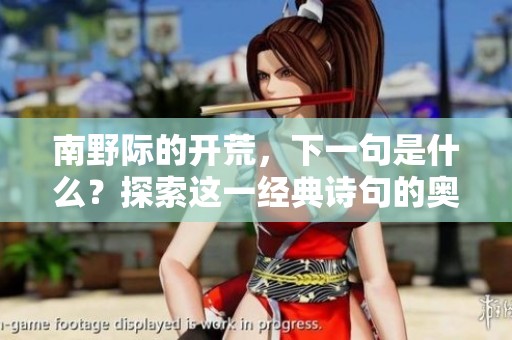 南野际的开荒，下一句是什么？探索这一经典诗句的奥秘与意义