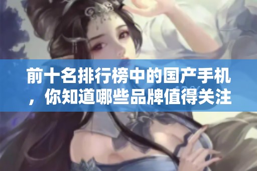 前十名排行榜中的国产手机，你知道哪些品牌值得关注吗