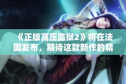《正版高压监狱2》将在法国发布，期待这款新作的精彩表现