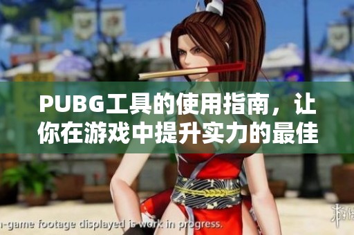 PUBG工具的使用指南，让你在游戏中提升实力的最佳选择