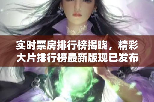 实时票房排行榜揭晓，精彩大片排行榜最新版现已发布