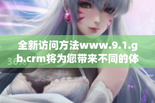 全新访问方法www.9.1.gb.crm将为您带来不同的体验与服务