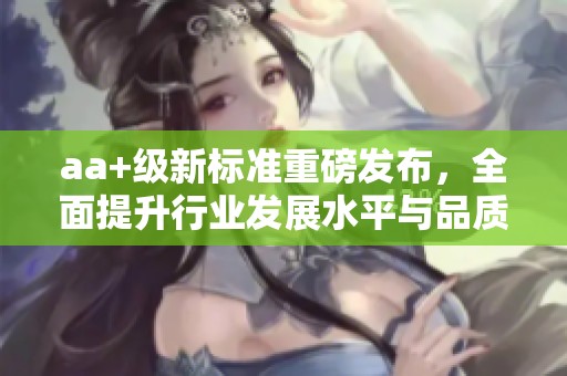 aa+级新标准重磅发布，全面提升行业发展水平与品质保障