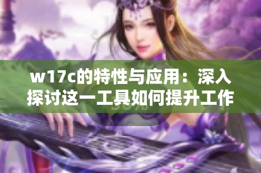 w17c的特性与应用：深入探讨这一工具如何提升工作效率与质量
