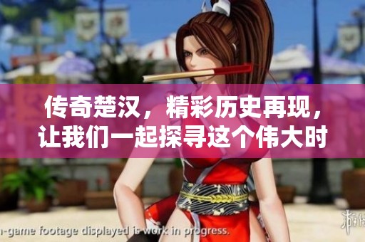 传奇楚汉，精彩历史再现，让我们一起探寻这个伟大时代的故事