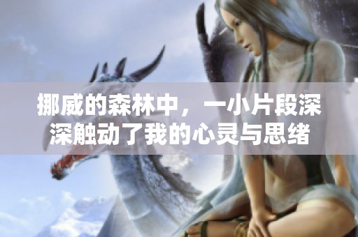 挪威的森林中，一小片段深深触动了我的心灵与思绪
