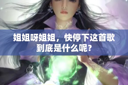 姐姐呀姐姐，快停下这首歌到底是什么呢？