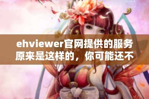 ehviewer官网提供的服务原来是这样的，你可能还不知道的功能有哪些呢