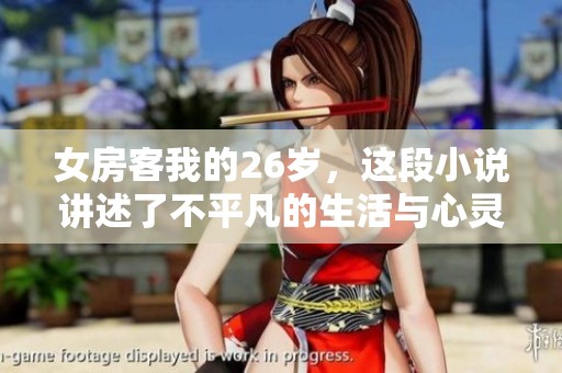 女房客我的26岁，这段小说讲述了不平凡的生活与心灵的交融