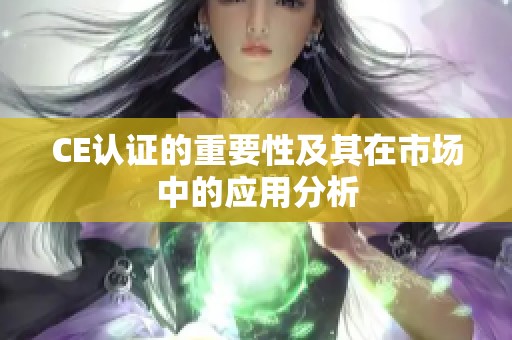 CE认证的重要性及其在市场中的应用分析