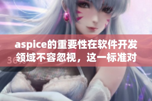 aspice的重要性在软件开发领域不容忽视，这一标准对流程改进助力显著