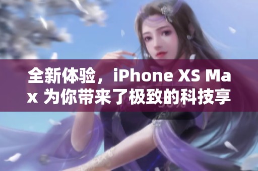 全新体验，iPhone XS Max 为你带来了极致的科技享受与便捷使用