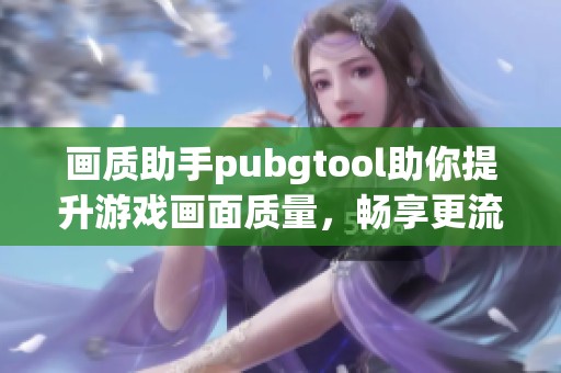 画质助手pubgtool助你提升游戏画面质量，畅享更流畅的绝地求生体验