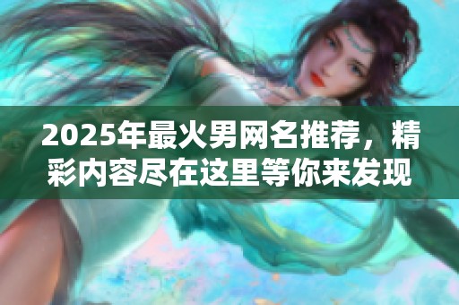 2025年最火男网名推荐，精彩内容尽在这里等你来发现！