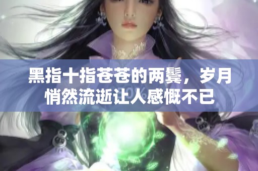 黑指十指苍苍的两鬓，岁月悄然流逝让人感慨不已