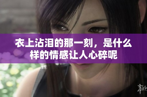 衣上沾泪的那一刻，是什么样的情感让人心碎呢
