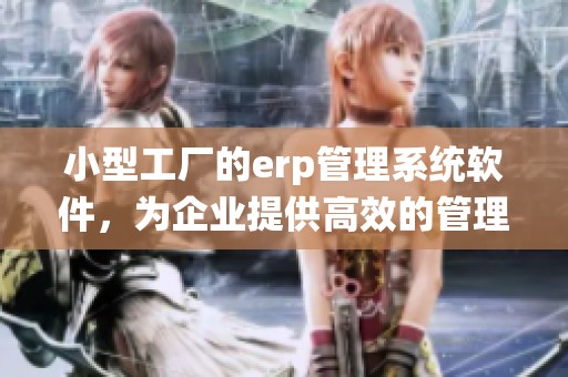 小型工厂的erp管理系统软件，为企业提供高效的管理解决方案