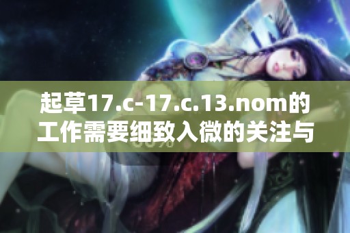 起草17.c-17.c.13.nom的工作需要细致入微的关注与配合