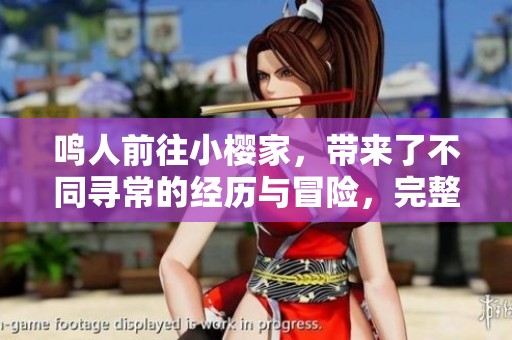 鸣人前往小樱家，带来了不同寻常的经历与冒险，完整版同人动漫欣赏吧
