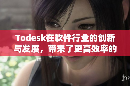 Todesk在软件行业的创新与发展，带来了更高效率的工作解决方案