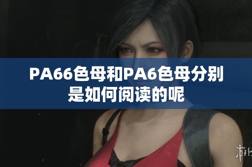PA66色母和PA6色母分别是如何阅读的呢