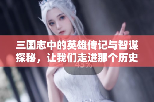 三国志中的英雄传记与智谋探秘，让我们走进那个历史的时代